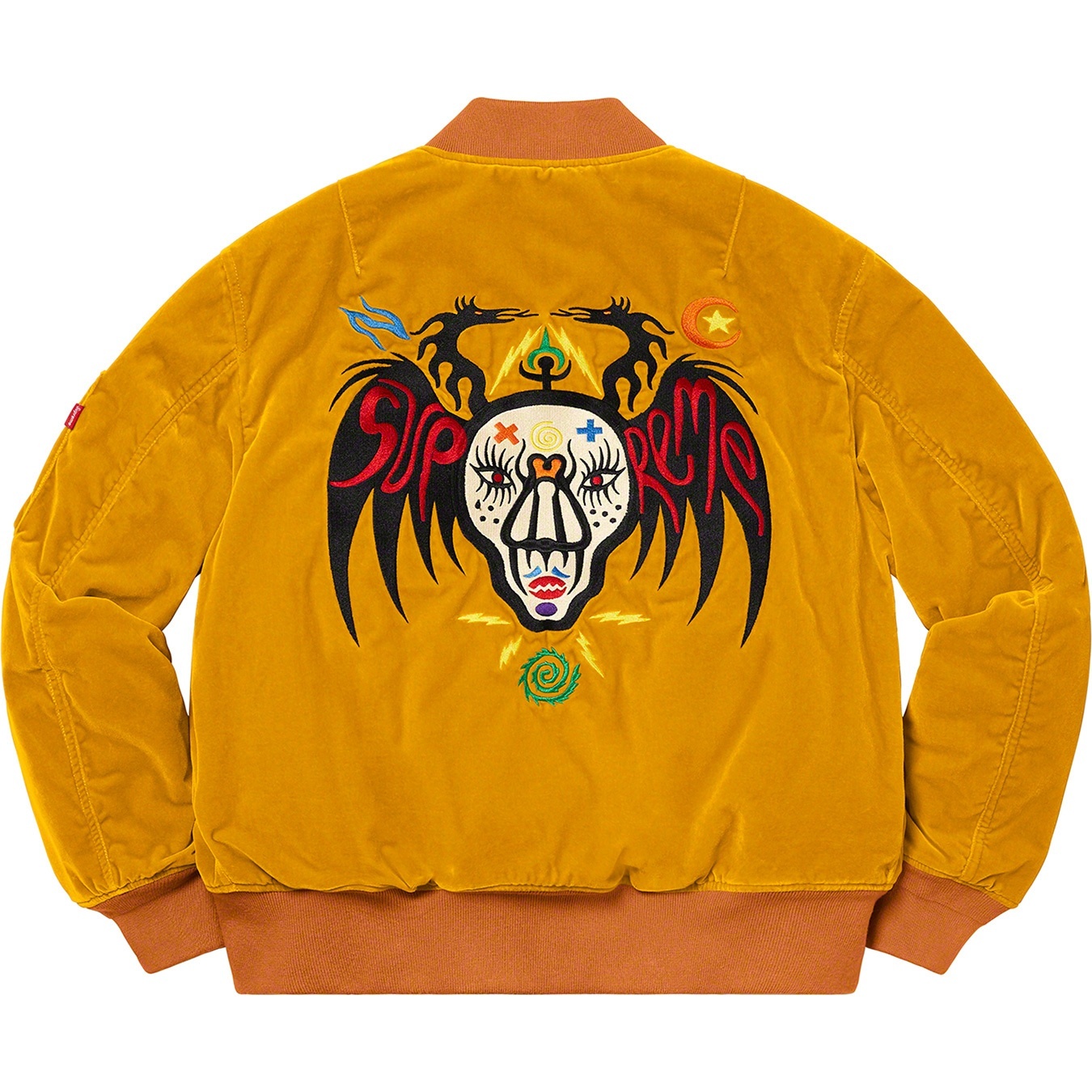 Clayton Patterson/Supreme Skulls Embroidered Velvet MA-1 view 4